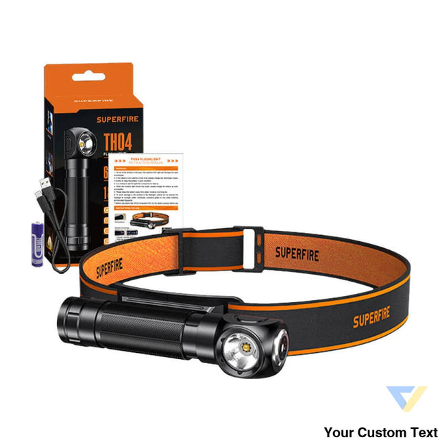 2 in 1 Headlamp Superfire TH04 – 600lm USB C 5 modes 127m Head flashlights