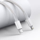 USB-C kuni Lightning Baseus kõrge tihedusega punutud kaabel, 20W, PD, 2m (valge)