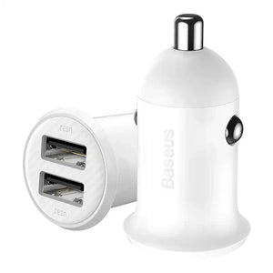 Baseus Grain Pro billaddare 2x USB 4.8A (vit)