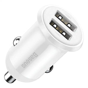 Baseus Grain Pro billaddare 2x USB 4.8A (vit)