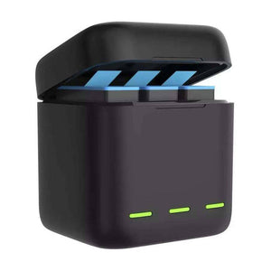 Telesin 3-pesa laadimiskarp GoPro Hero 9 / Hero 10 / Hero 11 / Hero 12 + 2 akut (GP-BNC-901)