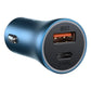 Baseus Golden Contactor Pro bil-laddare, USB + USB-C, QC4.0+, PD, SCP, 40W (blå)