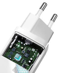 Quick Travel Charger Baseus GaN2 Lite USB+C 65W EU (white)