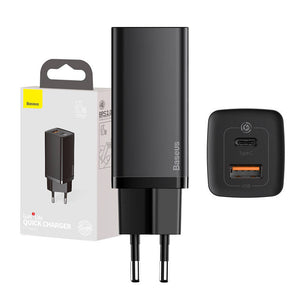 Snabbladdare Baseus GaN2 Lite USB+C 65W EU (svart)