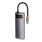 Hub 5i1 Baseus Metal Gleam Series, USB-C til 3x USB 3.0 + HDMI + USB-C PD