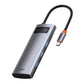 Hub 5i1 Baseus Metal Gleam Series, USB-C til 3x USB 3.0 + HDMI + USB-C PD