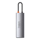 Hub 8in1 Baseus Metal Gleam Series, USB-C to 3x USB 3.0 + HDMI + USB-C PD + Ethernet RJ45 + microSD/SD