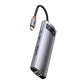 Hub 8in1 Baseus Metal Gleam Series, USB-C to 3x USB 3.0 + HDMI + USB-C PD + Ethernet RJ45 + microSD/SD