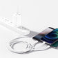 USB-kabel 3i1 Baseus Superior Series, USB til micro USB / USB-C / Lightning, 3,5A, 1,5m (hvid)