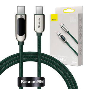 Baseus Display-kaabel USB-C kuni USB-C 100W 1m (roheline)
