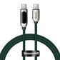 Baseus Display-kaabel USB-C kuni USB-C 100W 1m (roheline)
