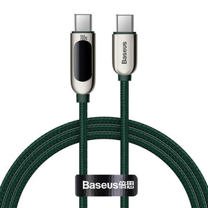 Baseus Display-kaabel USB-C kuni USB-C 100W 1m (roheline)