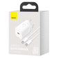Baseus Super Si Snabbladdare 1C 25W med USB-C-kabel för USB-C 1m (vit)