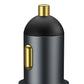 Baseus Share Together Snabbladdare för bil med cigarettändaruttag, 2x USB, 120W (Grå)