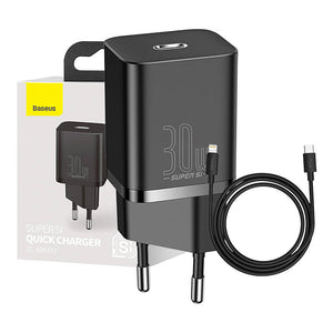 Baseus Super Si Snabbladdare 1C 30W (svart)