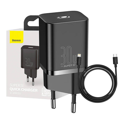 Baseus Super Si Snabbladdare 1C 30W (svart)