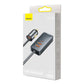 Auton laturi Baseus Share Together jatkojohdolla, 3x USB, USB-C, 120W (harmaa)