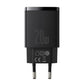 Baseus Kompakt Snabbladdare, USB, USB-C, 20W (svart)