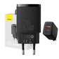Baseus Kompakt Snabbladdare, USB, USB-C, 20W (svart)