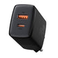 Baseus Kompakt Snabbladdare, USB, USB-C, 20W (svart)