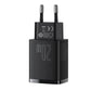 Baseus Kompakt Snabbladdare, USB, USB-C, 20W (svart)