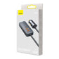Bil-laddare Baseus Share Together med förlängningssladd, 2x USB, 2x USB-C, 120W (grå)