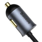 Bil-laddare Baseus Share Together med förlängningssladd, 2x USB, 2x USB-C, 120W (grå)