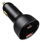 Bil-laddare Baseus Superme, USB, USB-C, 100W + USB-C-kabel (svart)