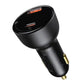 Bil-laddare Baseus Superme, USB, USB-C, 100W + USB-C-kabel (svart)