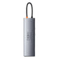 Hub 11in1 Baseus Metal Gleam Series, USB-C to 3x USB 3.0 + 2x HDMI + USB-C PD + Ethernet RJ45 + microSD/SD + VGA + AUX