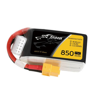 Tattu 850mAh 14.8V 75C 4S1P XT60-batteri