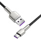 USB-kabel til USB-C Baseus Cafule, 66W, 0,25 m (sort)