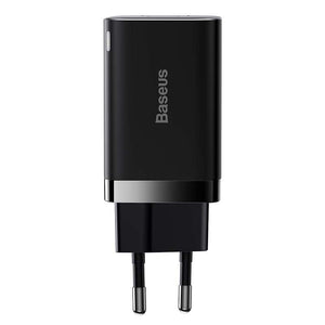 Baseus Super Si Pro Snabbladdare USB + USB-C 30W (svart)