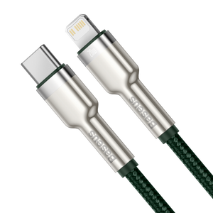 USB-C kaabel Lightning Baseus Cafule jaoks, PD, 20W, 1m (roheline)