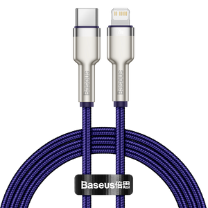 USB-C kaabel Lightning Baseus Cafule jaoks, PD, 20W, 1m (lilla)