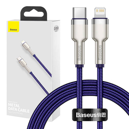 USB-C kaabel Lightning Baseus Cafule jaoks, PD, 20W, 1m (lilla)