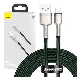 USB-kabel för Lightning Baseus Cafule, 2,4A, 2m (grön)