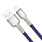 USB-kaabel Lightning Baseus Cafule jaoks, 2,4A, 1m (lilla)
