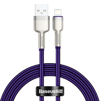 USB-kaabel Lightning Baseus Cafule jaoks, 2,4A, 1m (lilla)