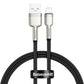 USB-kaabel Lightning Baseus Cafule jaoks, 2,4A, 0,25m (must)