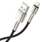 USB-kaabel Lightning Baseus Cafule jaoks, 2,4A, 0,25m (must)