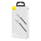 USB-kaabel Lightning Baseus Cafule jaoks, 2,4A, 0,25m (must)