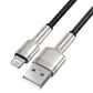 USB-kaabel Lightning Baseus Cafule jaoks, 2,4A, 0,25m (must)