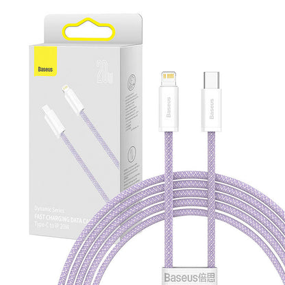 USB-C kaabel Lightning Baseus Dynamic Series jaoks, 20W, 2m (lilla)