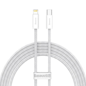 USB-C kaabel Lightning Baseus Dynamic Series jaoks, 20W, 2m (valge)