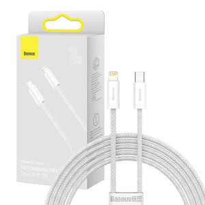 USB-C kaabel Lightning Baseus Dynamic Series jaoks, 20W, 2m (valge)