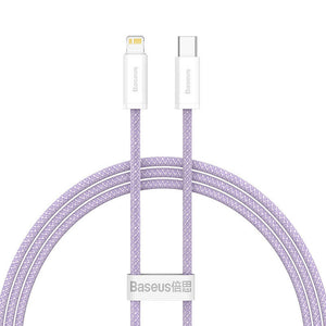 USB-C kaabel Lightning Baseus Dynamic Series jaoks, 20W, 1m (lilla)