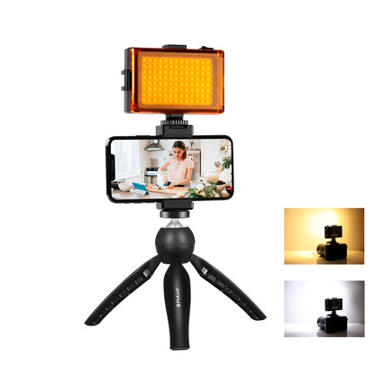 Puluz Live-Aufnahmeset Stativ + LED-Lampe + Telefonclip PKT3131B