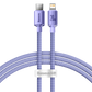 Baseus Crystal Shine cable USB-C to Lightning, 20W, PD, 1.2m (purple)