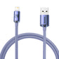 Baseus Crystal Shine kaabel USB-st Lightning-ile, 2.4A, 1.2m (lilla)